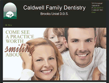Tablet Screenshot of caldwellfamilydentistry.com